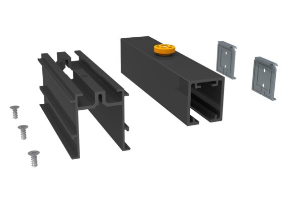 Lacado Negro. Conjunto Perfil Superior Funda FT XL + STAR XL. Montaje entre paredes/falso techo.