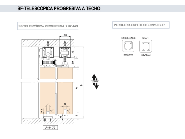 Juego accesorios SF-Telescópica Progresiva para 2 puertas. x2 Softbrakes - Imagen 3