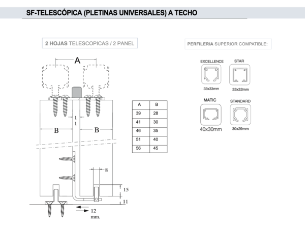 Juego accesorios SF-Telescópica para 2 puerta (derecha) - Imagen 3