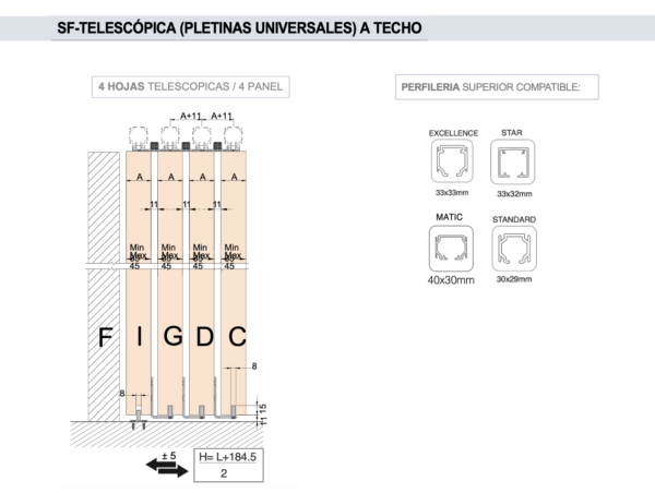 Juego de accesorios SF-Telescópica 4 hojas (derecha) - Imagen 5