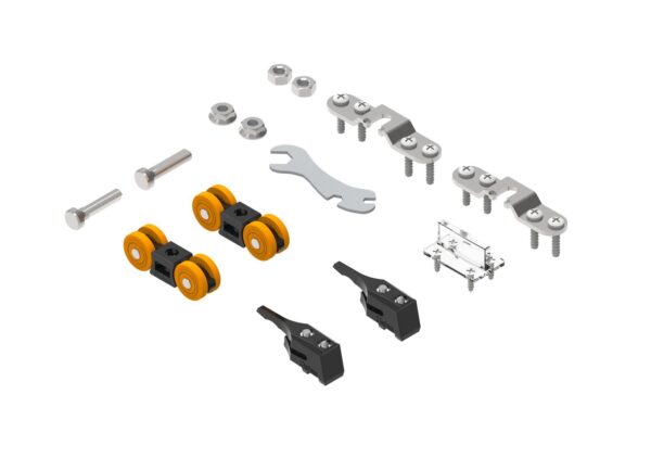 Juego accesorios SF-P50. x2 frenos retenedores. (Pletina sobrepuesta)