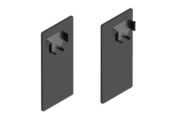Lacado Negro. Jgo.Tapas Laterales SV-1/SV-2. Montaje a pared. Perfil STANDARD + Tapeta.