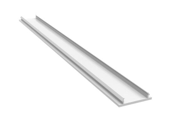 Plástico Blanco. Embellecedor para perfil superior vidrio fijo.