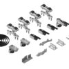 Juego accesorios SF-SINCRO 90Kg para 2 puertas (1+1)