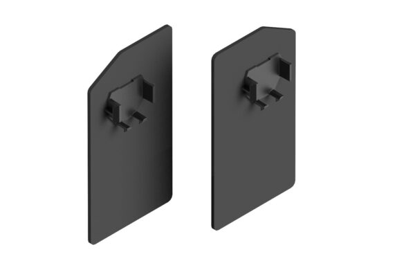 Lacado Negro. Jgo.Tapas Laterales SV-1/SV-2. Montaje a techo. Tapeta + Perfil EXCELLENCE con vidrio fijo + Tapeta.