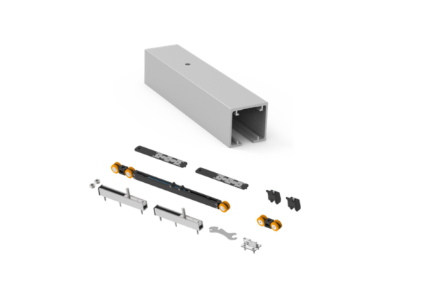 Boxed kit SF-RA P70 guía STAR x1 SofTop Doble. Alum. Anod. Plata. 2m