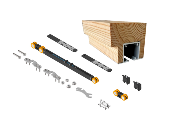 Boxed kit SF-P70 READY guía STAR. x1 SofTop doble. Alum. Anod. Plata. 2m