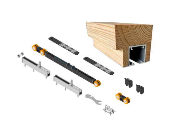 Boxed kit SF RA-P70 READY guía STAR. x1 SofTop doble. Alum. Anod. Plata. 2m