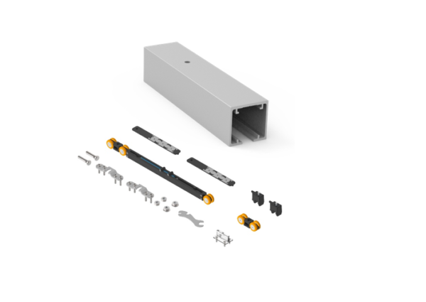 Boxed kit SF-P70 guía STAR x1 SofTop Doble. Alum. Anod. Plata. 2m 